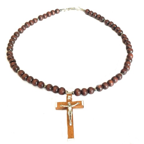 Collana con croce rosario - , da