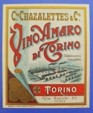 1910ca C.te Chazalettes & C. - Vino Amaro di Torino (ricetta Maraschino)