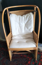 Gervasoni Poltrona Rattan e Bamboo Tronetto Anni 80 Originale Modernariato