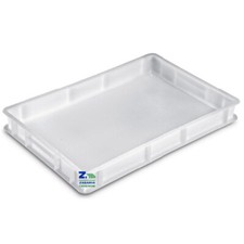 CASSETTA RETTANGOLARE SERVICE BIANCA SOVRAPPONIBILE CM 60X40X10H PER ALIMENTI