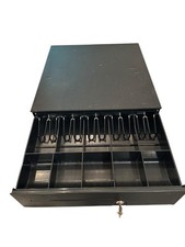 Cassetto elettronico cassa APG serie Vasario VB320-BL1616 nero con inserto 2 chiavi