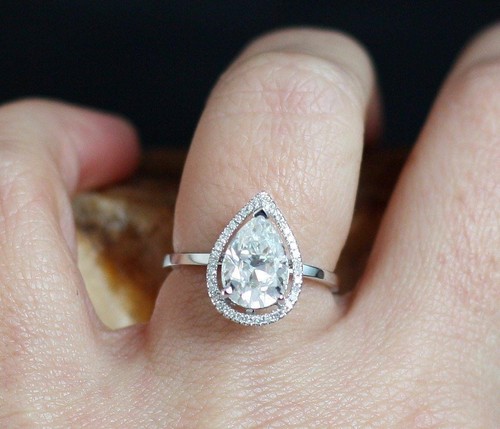 Anello solitario - , di
