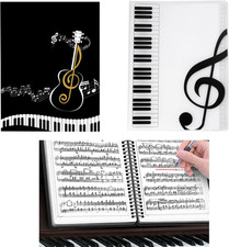 2PCS Porta Spartiti Musicali,Musica Cartella,Raccoglitore Porta Spartiti Musical