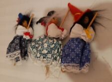 Lotto stock 3 Befane streghette streghe decorazione porta Feste Natale