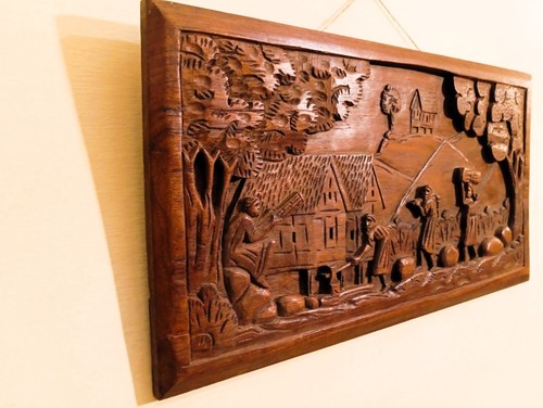 Quadro legno scolpito a - legno,