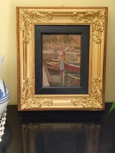 Quadro dipinto olio tavola - dipinto,