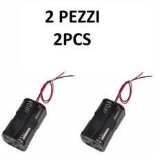 PORTA BATTERIE PILE CONTENITORE 4 STILO AA SCATOLA CASE BOX 2pz