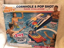 Banzai 2-in-1 Pool Cornhole and Pop Shot Game New All Ages