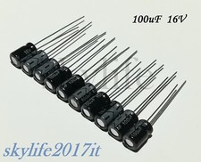 10 pz Condensatori elettrolitici 100uF 16V - 10 pezzi condensatore