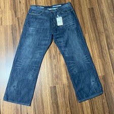 Jeans Azzure uomo 42x32) (40x31,5) blu denim cotone la vestibilità perfetta gamba larga.Nuovo con etichette