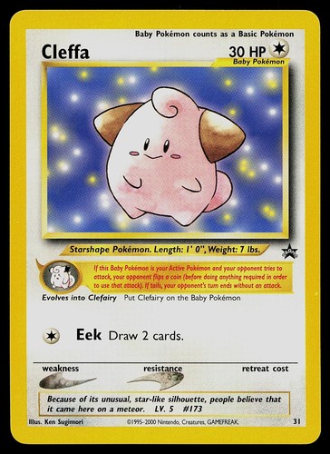 Carta pokemon cleffa wotc - carta,