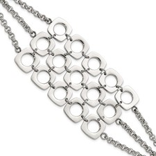 Bracciale a tre fili quadrati