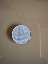 1954 Dolphin 5 Lire Coin -
