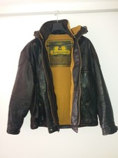 GIACCA VERA PELLE INVERNALE GIACCONE UOMO CON CAPPUCCIO TAGLIA 50 MARCA BASETTI