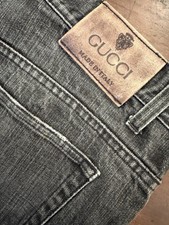Gucci jeans uomo, nero, taglia
