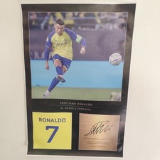🔥Tela Cristiano Ronaldo CR7 AllNassr - Con Autografo Riprodotto 🔥