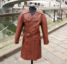 Trench pelle marrone - trench,