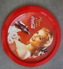 LOTTO 3 VASSOI VINTAGE COCA COLA DIAMETRO CM 34 OTTIMI IB