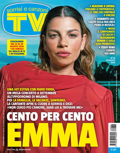 Sorrisi canzoni 34 2026 - tv, 34/2026