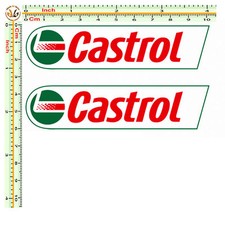 castrol sticker adesivi auto moto decal tuning stampa pvc scontornati 2 PZ.