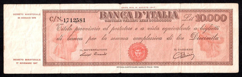 10000 lire titolo provvisorio - lire,
