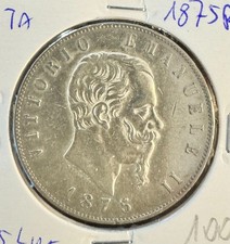 5 Lire 1875 R Regno d'Italia