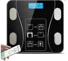Bilancia digitale IN VETRO pesapersone bluetooth elettronica portata 180 kg B24