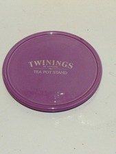🔴 Tea Pot Stand TWININGS poggia teiera in ceramica colore lilla vintage