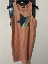 vestito rosa antico a costine