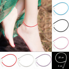 Cavigliera Cuoio intrecciato 3mm bracciale caviglia donna Spiaggia Estate Stella