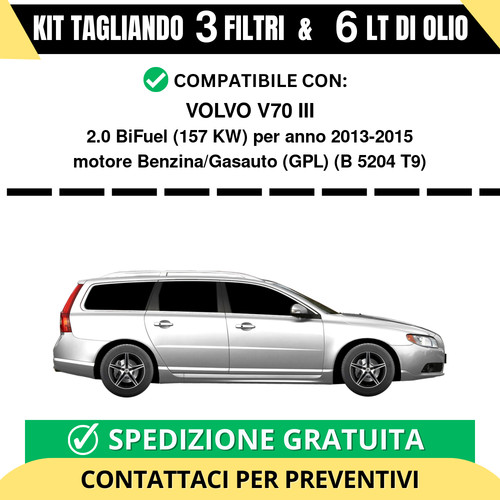 Tagliando per volvo v70 iii - per,