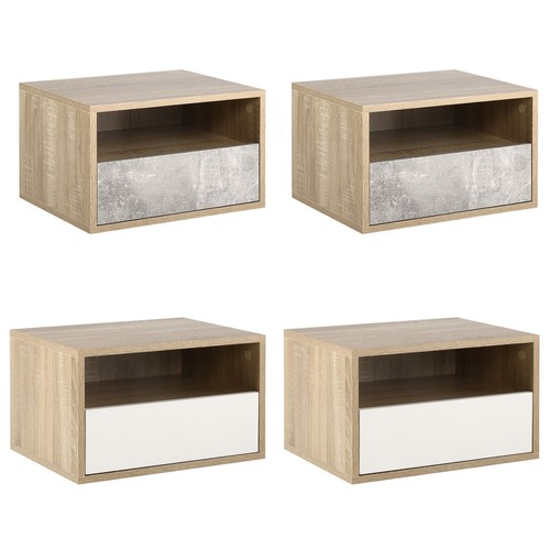 Homcom set comodini sospesi - 2,