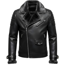 Giacca uomo nera in vera pelle