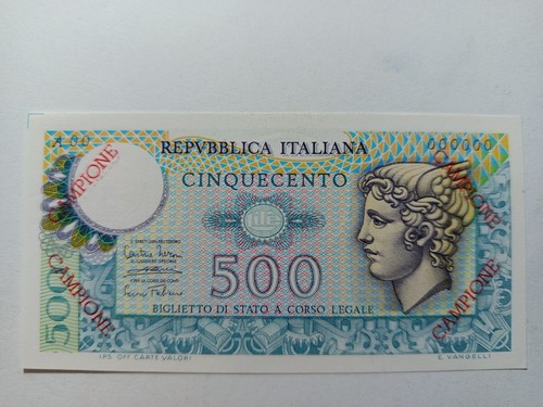 500 lire campione - 500, di