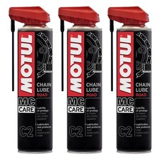 KIT TRE MOTUL C2 CHAIN ROAD Lubrificante Spray Catena Moto e Kart -3 x 400ml