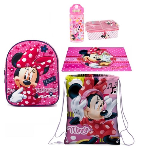 Set zainetto scuola minnie - set,