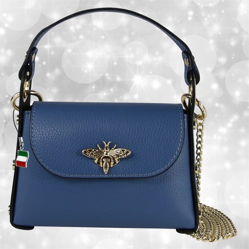 Borsa jeans blu - pelle, media