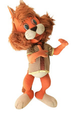 Pupazzo in panno gigante 1 metro anima in metallo tipo lenci old toys big size