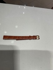 Cinturino Omega Originale Nuovo, Coccodrillo, Marrone con Fibbia laminata in oro