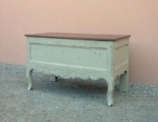 Cassapanca panca provenzale, laccata Shabby Chic, piano ciliegio, '800 - 120 cm!