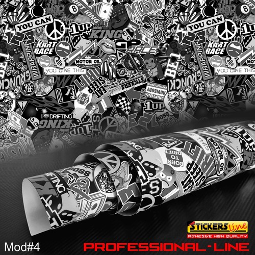 Pellicola stickers bomb - , bianco