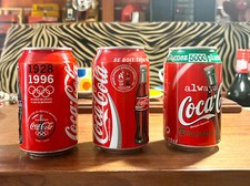 3 Lattine Coca Cola Vintage Olimpiadi Da Collezione Anno 1997/98