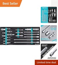 Set accessori presa professionale 22 pezzi: barre di prolunga e giunti universali