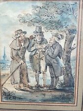 Disegno & Tecnica Misto & Pittura & Verso 1800 & Costumi & da Identificare