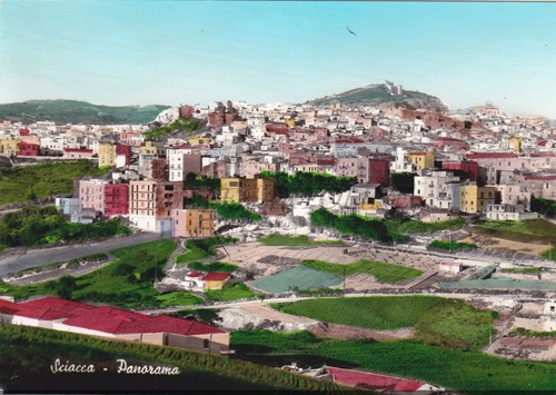 Sciacca panorama cartolina - sciacca,