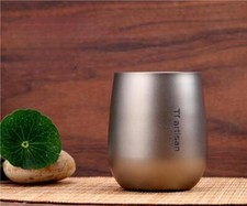 Tazza tazza caffè tè acqua titanio puro doppia parete isolata 120 ml