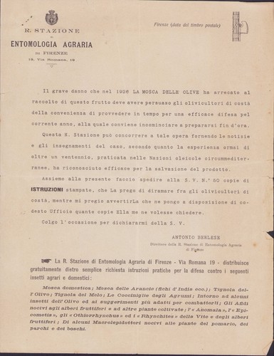 Firenze 1927 lettera regia - 1927,