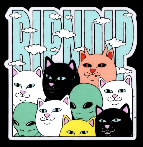Adesivo ripndip gatto alieno - alieno,
