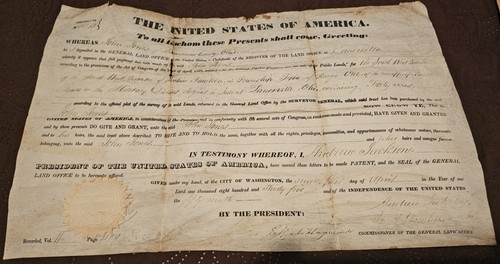 Presidente andrew jackson - presidente, land