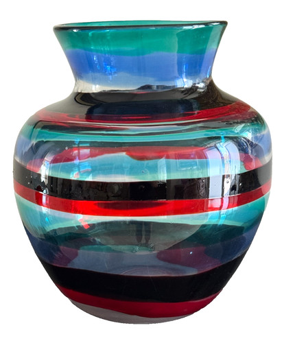 Vaso vetro enorme firmato - vaso,